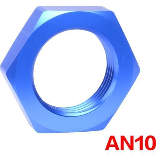 ESPEEDER AN10 Bulkhead Aluminum Anodized Nut Seal Locking Fitting Adapter Blue