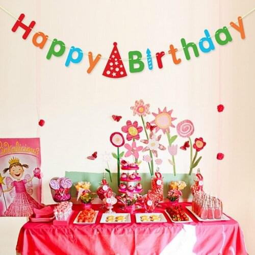 Multi Themes Happy Birthday Banner Baby Shower Birthday Party Decorations Photo Booth Happy Birthday Bunting Garland Flags