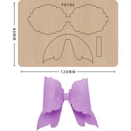 Bow Diy Craft Scrapbook Wooden Cutting Die Making Decor Supplies Dies Template Suitable For Common Die-Cutting Machines