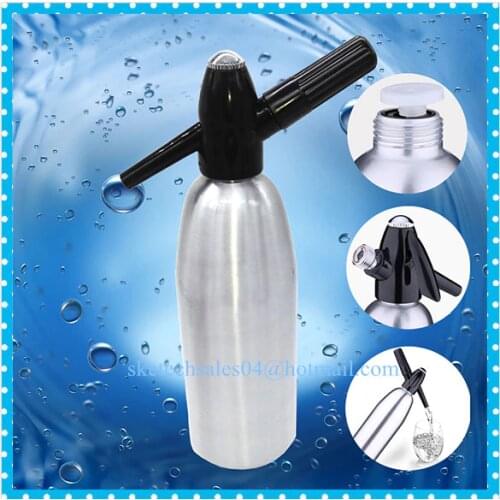 Free Shipping Bar Home Soda Maker Tool 1000ml Aluminum Soda Siphon For 8g CO2 Charger