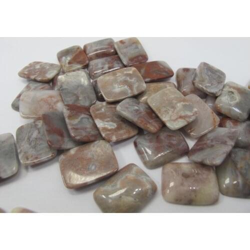 Natural Red Chalcedony Stone Bead Cabochon 15x20mm Rectangle Cabochon Ring Face Pendnat 10pcs/lot