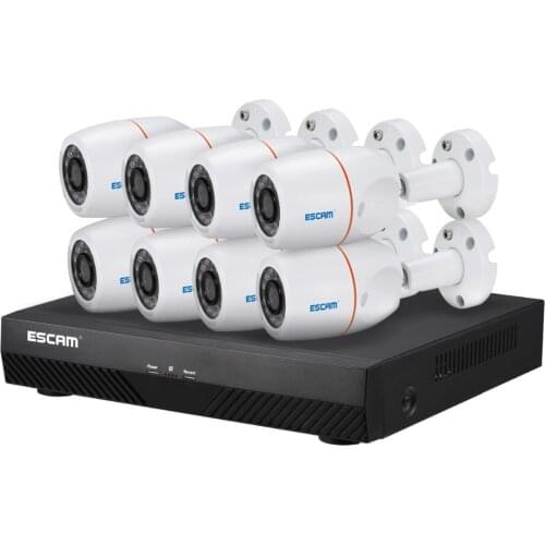 ESCAM PNK805 NVR Kits HD 1080P 8 Channel Security System Waterproof IR Camera