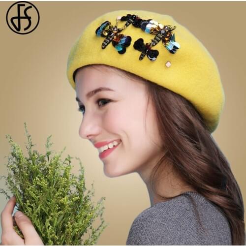 FS Beanies Wool Hats Winter Hats For Women Wool Cap Skullies Warm Gorros Bonnet Femme Hiver 2020 Beret Elegant