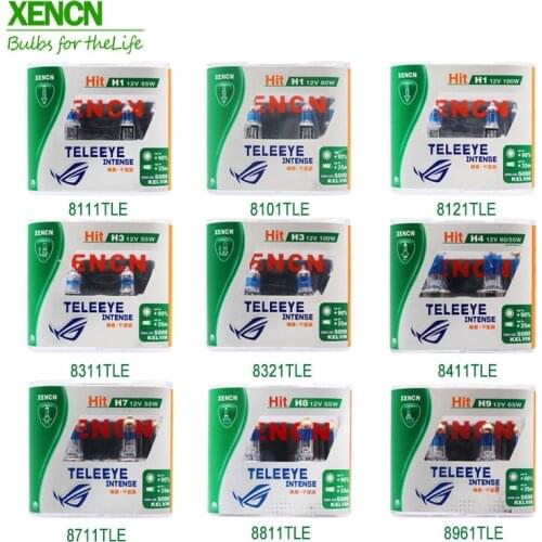 XENCN Teleeye Intense Light Brighter White Car Headlight Bulb Fog Lamps H1 H3 H4 H7 H8 H9 9006 HB4 H11 H16
