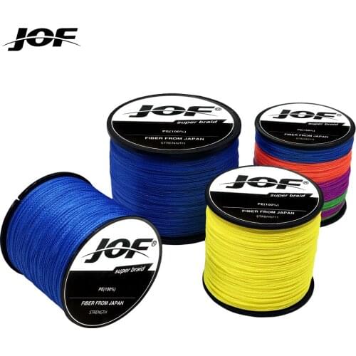 JOF 8 Strands Fishing Line PE Braided Multifilament Fishing Line Japan Multicolour Fishing Weave Extreme Super Strong 300M-1000M