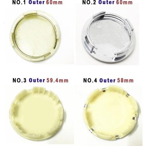 4 Pieces Car Wheel Hub Center Caps Hubcaps Cover For ASX Zinger Lancer Outlander Grandis Lioncel Pajero Freeca 60mm 59.4mm 58mm
