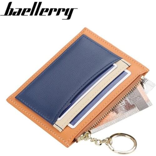 2021 New Fashion Unisex Small PU Leather Wallet Women Card Men Bank Card Holder Package Coin Bags Money Pocket Portable Bag
