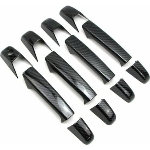 ABS Carbon Fiber Outside Door Handle Cover Trims For Chevy Silverado GMC Sierra 1500/2500/3500 Yukon XL Escalade