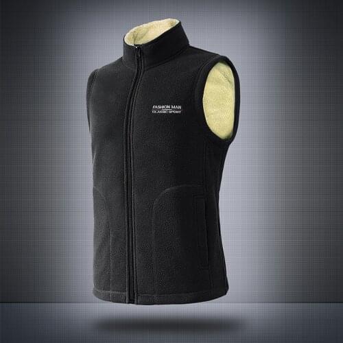 2020 hot sale new vest mens spring and autumn Fleece jacket plus velvet thick warm vest mens waistcoat Woolen vest For Father