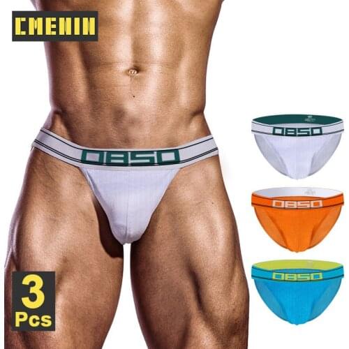 CMENIN 3Pcs Cotton Soft Sexy Man Underwear Brief Men Underpants Innerwear Gay Panties Jockstrap Mens Briefs Cuecas BS3133