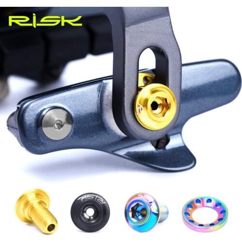 Titanium C-Brake Shoes Fixing Set Bike Brake Shoes Fixed Screw Kit Bicycle V Brake Bolts Nut Gasket Cycling Parts