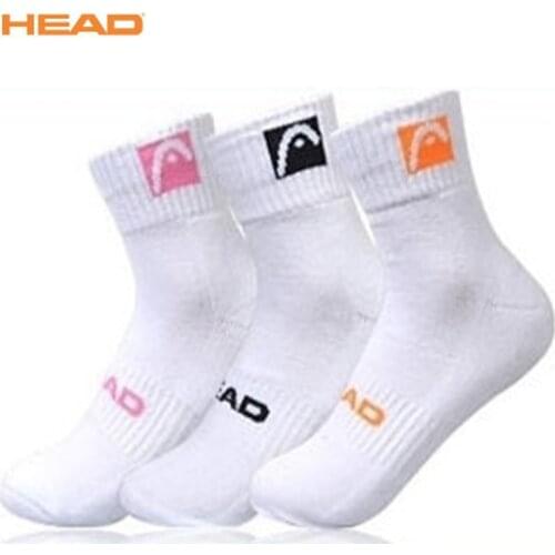 Original HEAD Tennis Knee-High Socks Men Women Cotton Half-and-hose Socks Thick Towel Bottom Head Squash Sports Training Socks