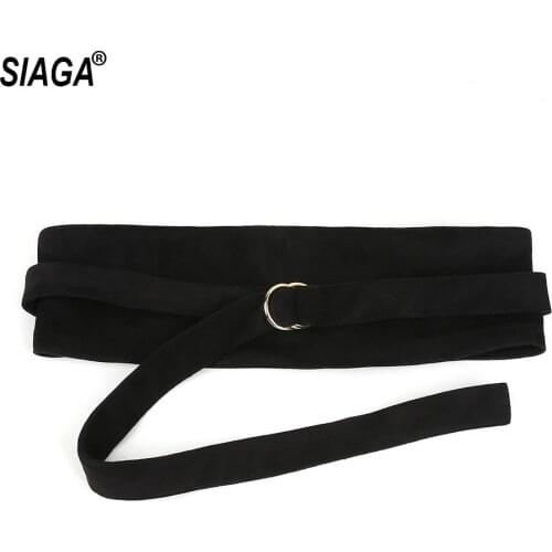 New Arrival Design Ladies All-match Womens Widened Waist Cover Womens Simple Fashion Soft Silk Flannel Belt 10cm Width SA045