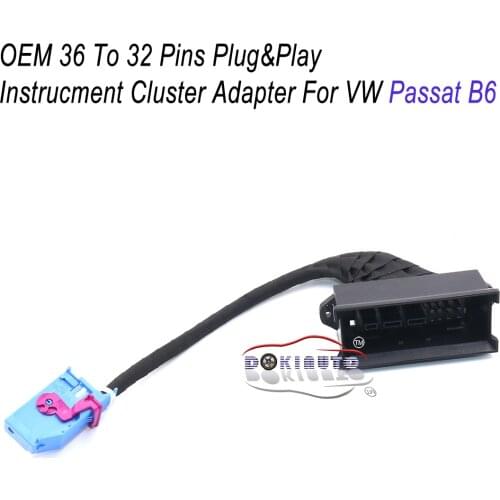 OEM 36 to 32 Pins Plug&Play Instrucment Cluster Adapter for VW Passat B6