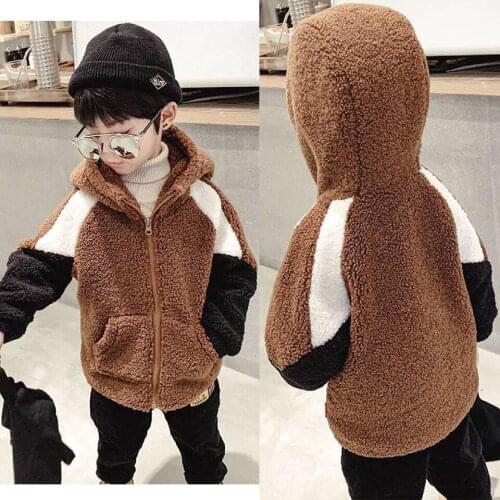 High Quality Boys Cashmere Jackets Outerwear Child Boy Hooded Outwear Size For 3 4 6 8 10 12 Year Old Baby Boys Outwear Coats