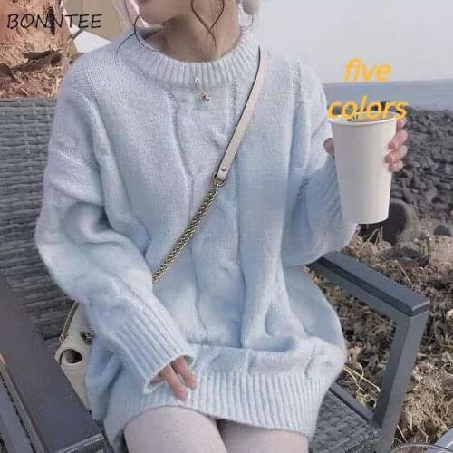 5 Colors Pullovers Women Solid Japanese Style Chic Trendy Leisure All-match Simple College Student Vintage Female Sweater Spring