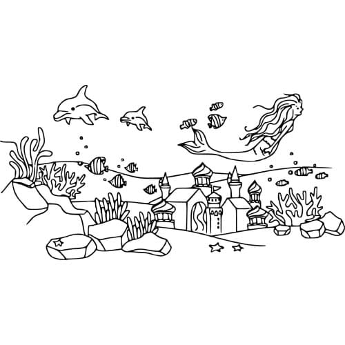 ZhuoAng Mermaid Silicone Stamp / Seal DIY Scrapbook / Album Decoration Transparent Seal / Seamless Seal