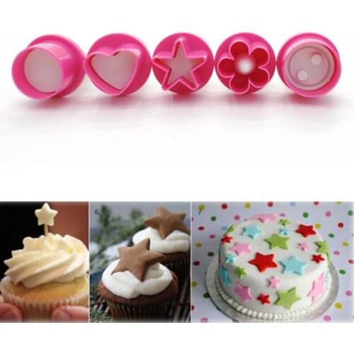 Cute Sugarcraft Fondant Cutter Plastic Cake Mold DIY Fondant Cake Decorating Tools Plunger Paste Sugar Craft Die