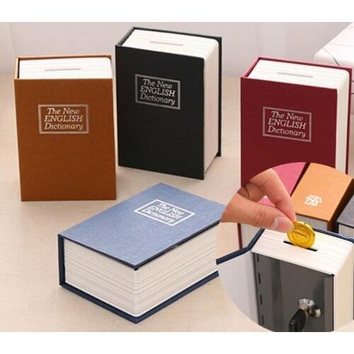 Dictionary Mini Safe Box Book Money Hidden Secret Security Safe Lock Cash Money Coin Storage Jewellery key Locker For Kid GiftsF