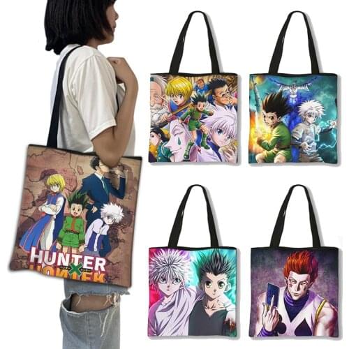 Anime HUNTERxHUNTER Tote Bag Hunter X Hunter Kurapika Shoulder Bag HXH Killua Zoldyck Gon Freecss Chrollo Lucilfer Girls Handbag