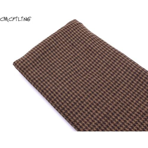 CMCYILING Houndstooth Tweed Cashmere Wool Fabric for Spring Autumn Cloak Coat Felt Fabrics Tissu Stoffa Meter