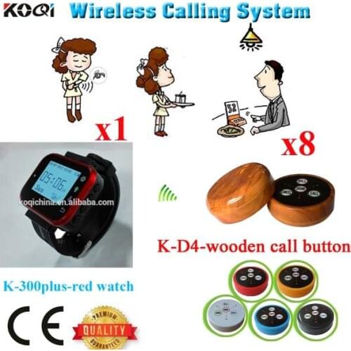 Pager Waiter Call System Creation-Professional Supplier With Modern Design Fashion Restaurant Equipment(1 watch +8 call button)