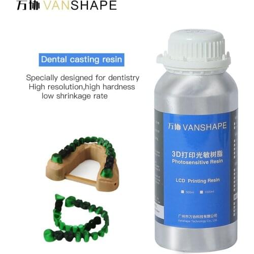 Vanshape Dental Casting Resin For LCD 3D Printer Liquid Resina Para Impresora 3D LCD