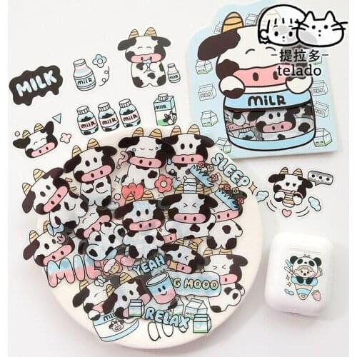 Panda Manor waterproof handbook stickers cute kids mug insulation cup mobile phone handbook cow stickers