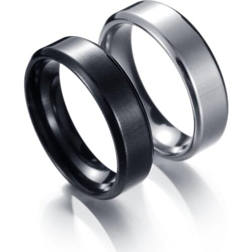 Rotatable Basic Ring for Men Black Stainless Steel Casual Male Anel Stylish Punk Spinner Alliance Wedding Jewelry