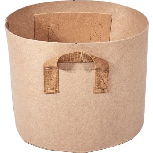 1-300 Gallon Big Plant Flower Grow Bags Nonwoven Fabric Pot With Strap Handles Tan Potato Vegetable Growing Bag Home Garden Tool