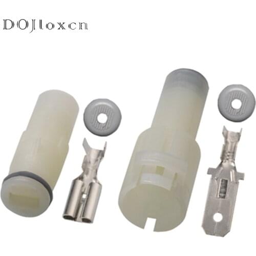 1/5/10 Sets 1 Pin Way 7.8 MM Round White Male Female HID High Current Waterproof Auto Connector Speed Sensor Plug DJ7014-7.8-11