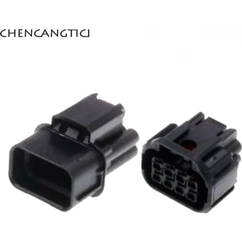 2 Sets 8 Pin way Waterproof Connector Smart Lock LED Headlight Speaker Plug Engine Harness Electrical Socket 6181-6850 6189-7423
