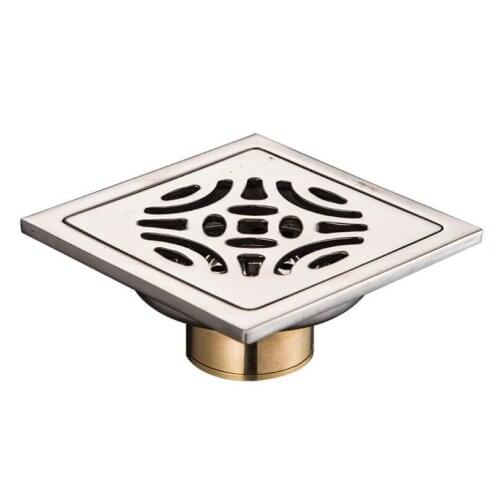 10*10cm 304 Stainless Steel Deodorant Floor Drain Kitchen Bathroom Balcony Bouncing Core Anti-blocking Anti-overflow Floor Drain