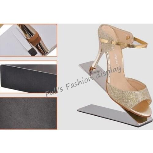 10pcs High quality mirror Stainless steel women Shoe tree display holder shoe bracket shoe display stand rack S-01