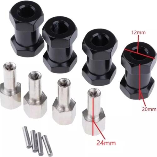 12mm Wheel Hex Hub 20mm 25mm Extension Adapter for 1/Ing Crawler Car Axial SCX10 AX10 Wraith D9010 RC Climb