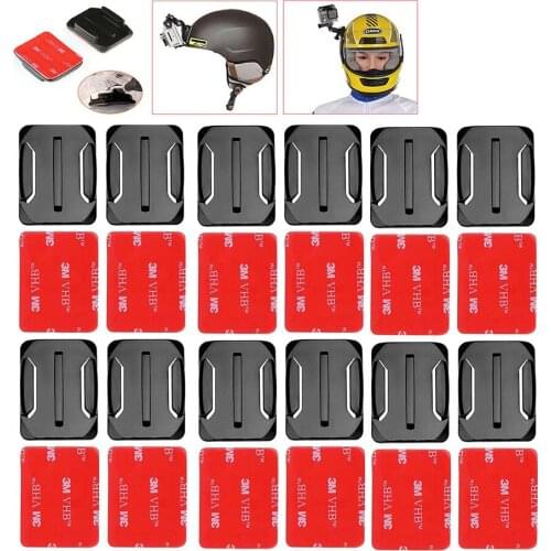 12pcs Curved Adhesive Sticky Mount Set Sticker for Gopro Hero 6/5/4/3+/3/2/1 Camera Sport Dv SJ4000/5000 Go Pro Accessories
