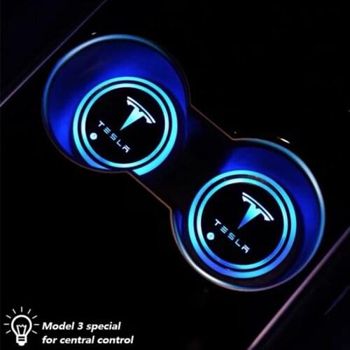 2pcs Led Atmosphere Light For Water And Water Decorative Light for Tesla Model 3 Model X Model S Model Y car Accessories