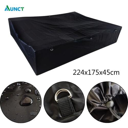 224x175x45cm Universal Cam per Trailer Cover Black Waterproof Travel Camping Cover Rooftop Travel Black Rooftop Travel Cover