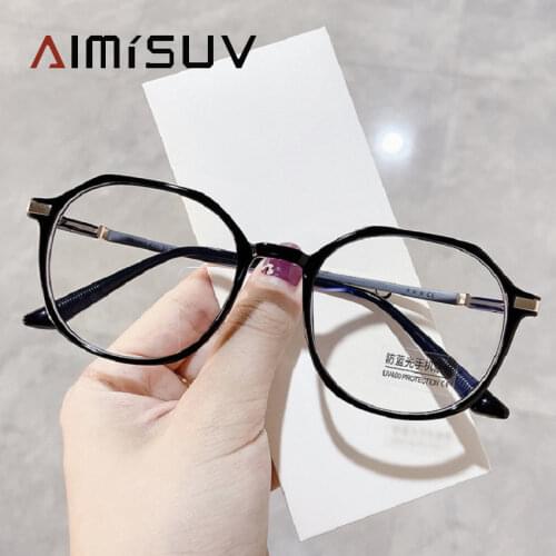 AIMISUV Fashion Anti Blue Light Blocking Eyewear Women Luxury Brand Design Acetate Optical Frame Computer Glasses Female UV400