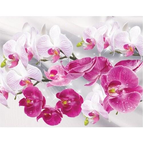 New 5D DIY Diamond Painting Orchid Picture Full Square/Round Diamond Mosaic Resin Embroidery Crafts Home Decor Gift set