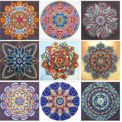 DIY Diamond Painting Special-shaped Crystal Diamond Embroidery 5D Diamond Mandala Flower Crafts Home Decoration Handmade Gifts