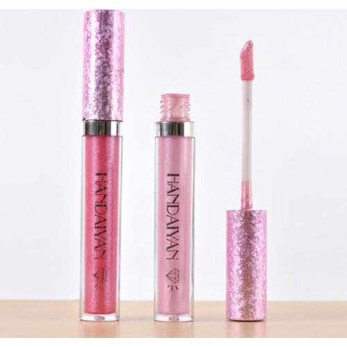 HANDAIYAN Diamond Glitter Lip Gloss Lips Makeup Metallic Shine Liquid Lipstick Make up Glow Shimmer Lipgloss Waterproof Cosmetic