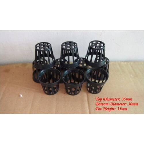 Free shipping 100Pcs Plastic Net Slip Pot Aquarium Live Plant, Hydroponic Plant Pot Basket Fish Tank