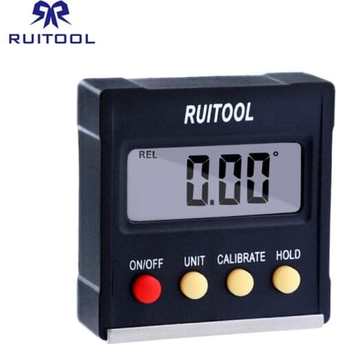Digital Protractor 4x90 Degree Angle Ruler With 3 Strong Magnets Electronic Level