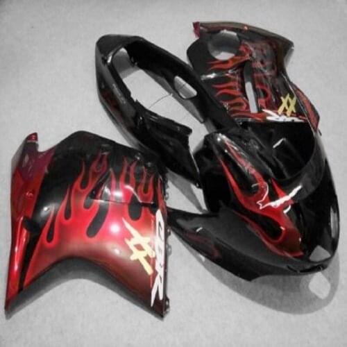 Hot sales Injection mold Fairing kit for CBR1100XX 1996 - 2005 Full Body Kits CBRXX 96 -05 Fairing 2000 black red flames Fairing