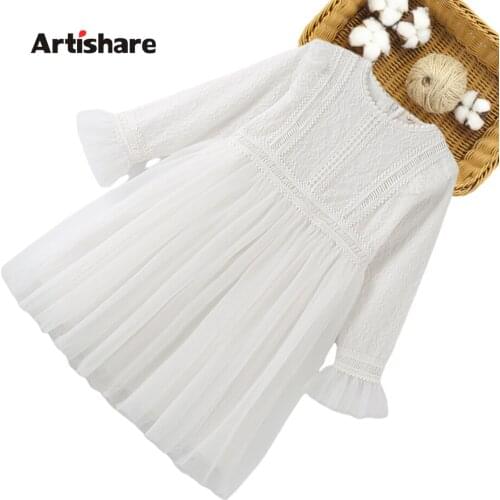 Kids Dresses For Girls Lace Girls Dress Kids Mesh Children Party Dress Summer Childrens Clothing 6 8 10 12 14