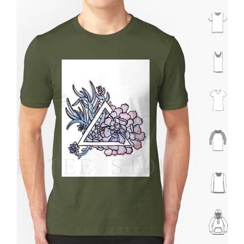 Asteria T Shirt Diy Big Size 100% Cotton Plant Plants Succulent Succulents Geometric Geometric Garden Echeveria Senecio Serpens