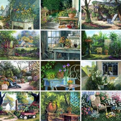 GATYZTORY Landscape Painting By Numbers For Adults Diy Framed Unique Gift For Bedroom Living Room Wall Decor Art