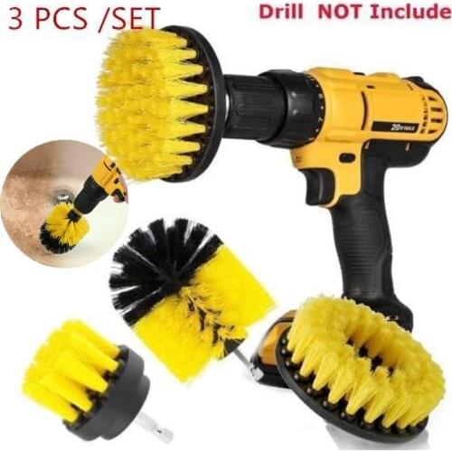 Hot Sale Electric Drill Brush Kit Tile Grout Scrubber Cleaning Drill Nylon Brushes Tub Cleaner Kit Wood Grinding Polishing Tool