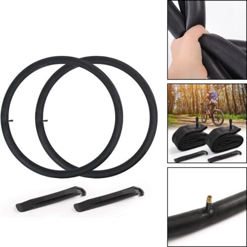 2 Pack 27.5 Mountain Bike Tubes,Schrader Valve,Bicycle Inner Tubes Replacement with 2 Tire Levers